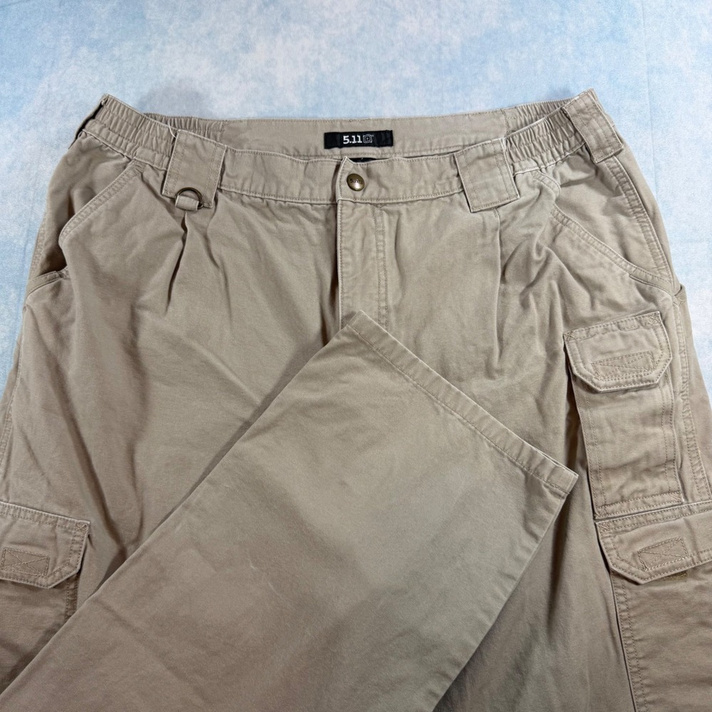 5.11 Tactical Taclite Pro Cargo Pants Mens 38x34 Khaki Canvas Utility Trousers